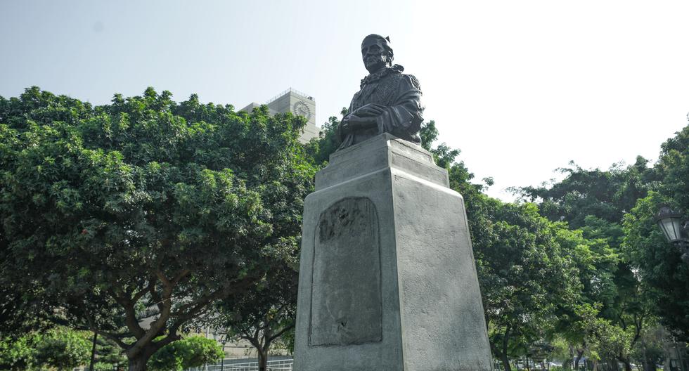 4 monumentos del parque Neptuno sufrieron el robo de sus placas conmemorativas. Uno de ellos fue el busto a Juana Alarco de Dammert.
FOTO: BRITANIE ARROYO DUEÑAZ