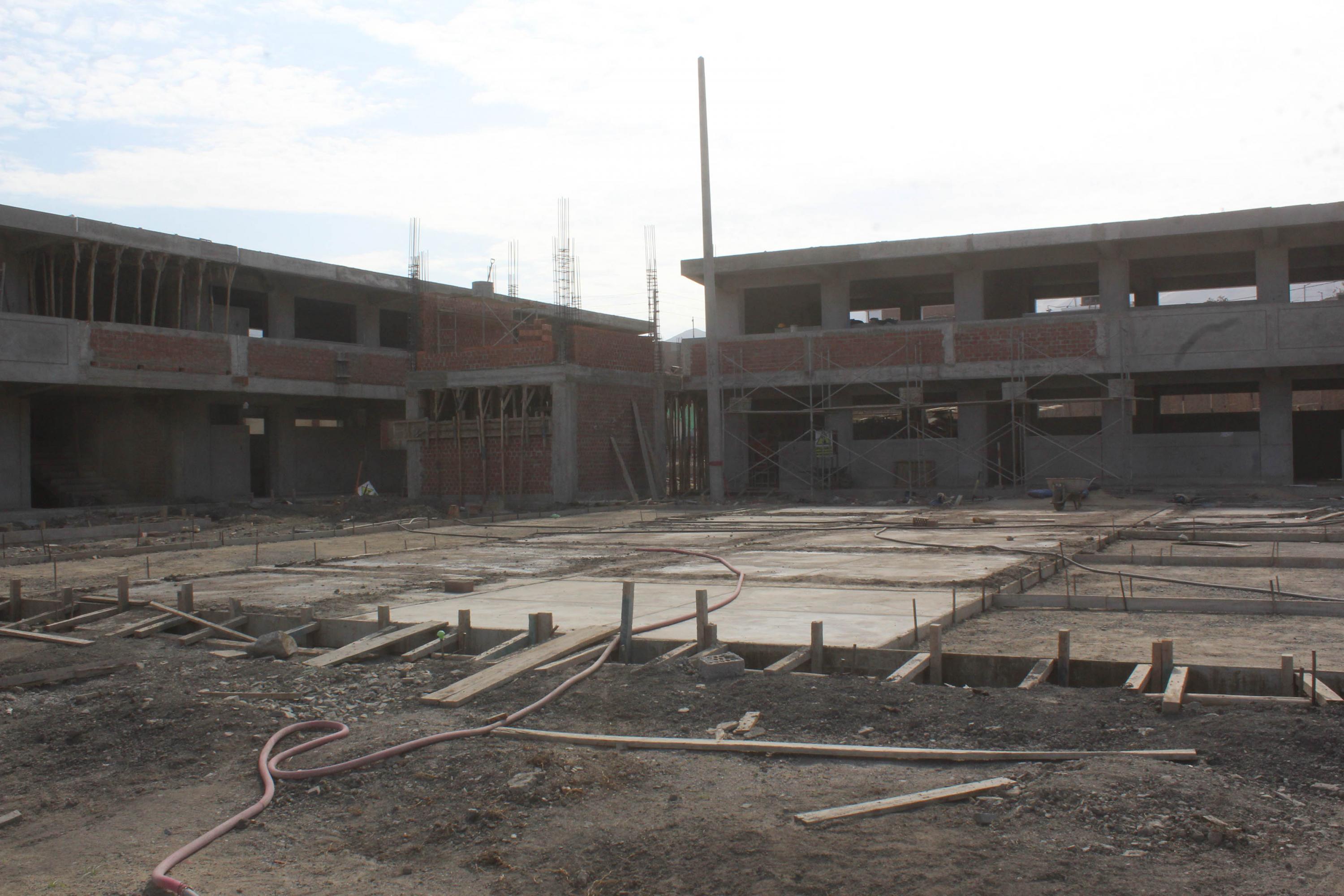 Centro educativo, valorizado en más de S/5 millones, tiene un 80 % de avance físico. (Foto: Laura Urbina)