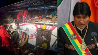 Evo Morales ordena mayor control en carreteras tras mortal accidente en Bolivia
