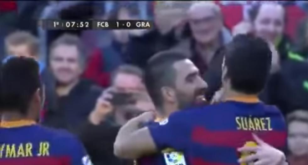 Lionel Messi y Neymar anotaron los goles del Barcelona frente al Granada. (Foto: Captura)