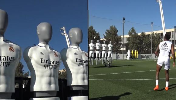 El club Real Madrid compartió un video con el entrenamiento de tiros libres. Para ello utiliza unas barreras con diferentes modos de salto. (Foto: @realmadrid / Twitter)