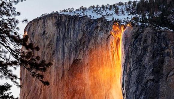 La impresionante "cascada de fuego" que maravilla a Yosemite