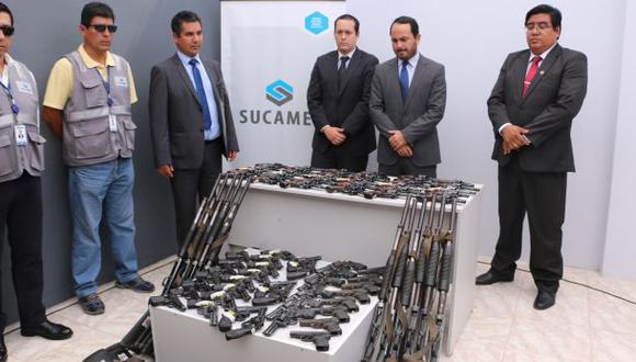 Piura: Sucamec incautó 181 armas de fuego irregulares