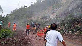 San Martín: lluvias causan derrumbes en la carretera Fernando Belaunde