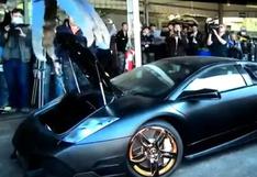 YouTube: policía destruye un lujoso Lamborghini confiscado