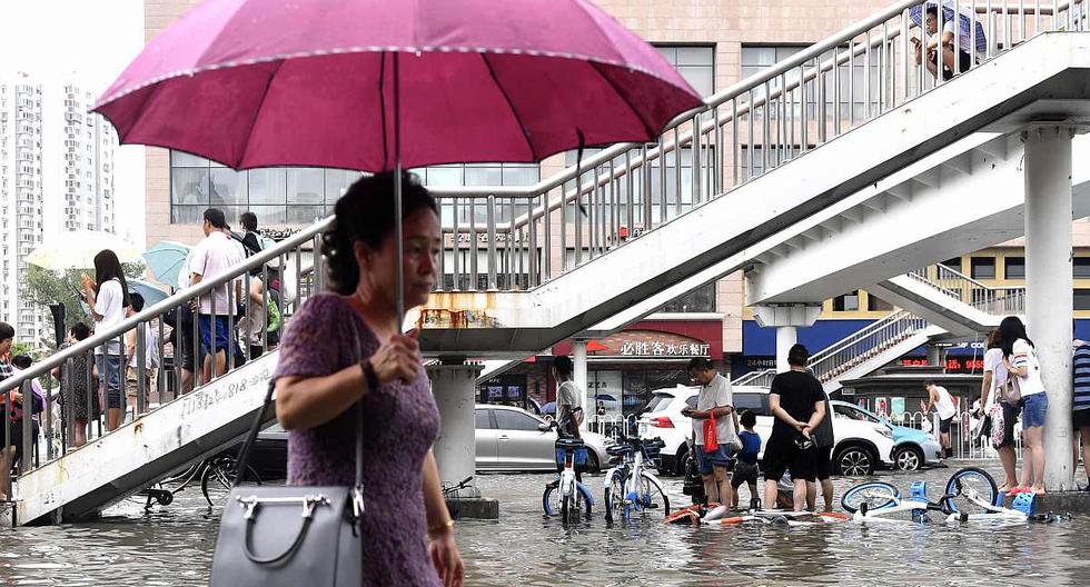 Lluvias en Tianjin, China en agosto pasado. (Foto: Xinhua/Yue Yuewei)