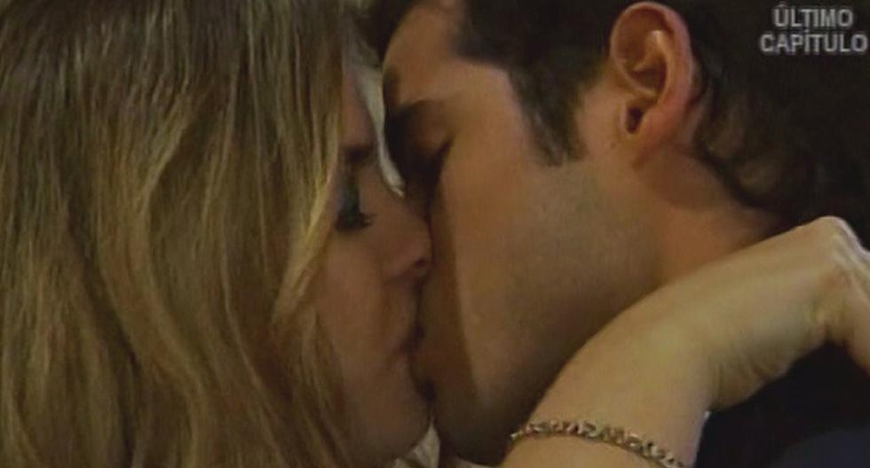 Marco le dio tierno beso a Camila en su fiesta de quince años. (Foto: Captura América TV)