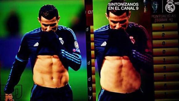 Canal TV3 reconoce que retocó abdominales de Cristiano Ronaldo