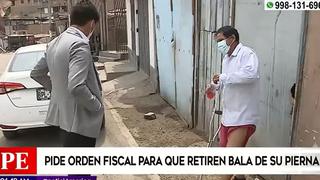 Hombre denuncia que médicos se niegan a retirarle una bala alojada en su pierna por no tener orden fiscal