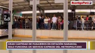 Metropolitano: caos en estaciones por falta de buses