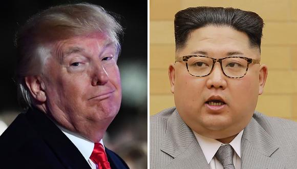 Donald Trump, presidente de Estados Unidos y el líder de Corea del Norte Kim Jong-un. (AFP).