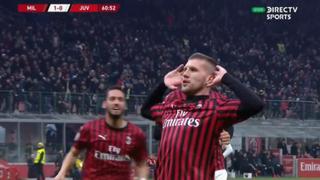 Juventus vs. Milan: Rebic venció a Buffon para el 1-0 con este remate [VIDEO]