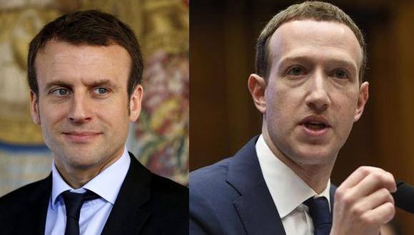 Emmanuel Macron dará la bienvenida al fundador de Facebook, Mark Zuckerberg, y otros líderes de gigantes tecnológicos a París. (AFP)