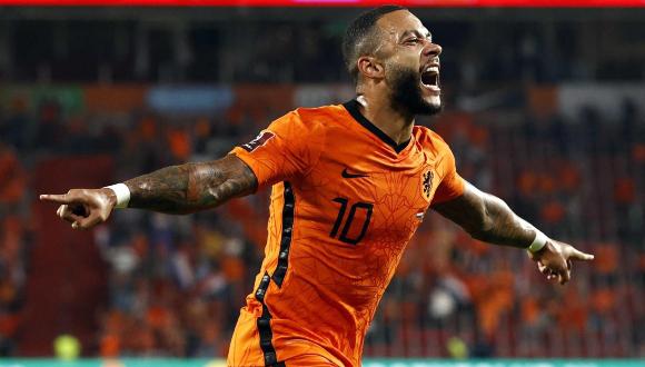 Con doblete de Memphis Depay, Holanda goleó 4-0 a Montenegro por la fecha 4 del grupo C de las Eliminatorias europeas Qatar 2022.
