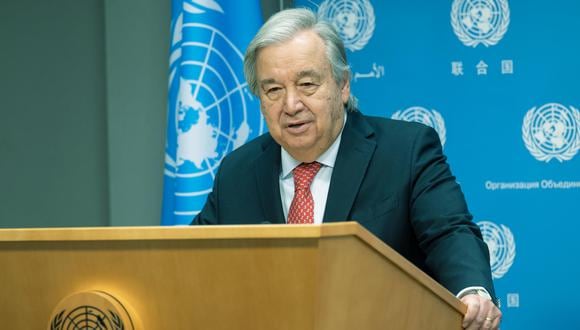 Fotografía cedida por la ONU donde aparece su secretario general, António Guterres. EFE/Mark Garten/ONU