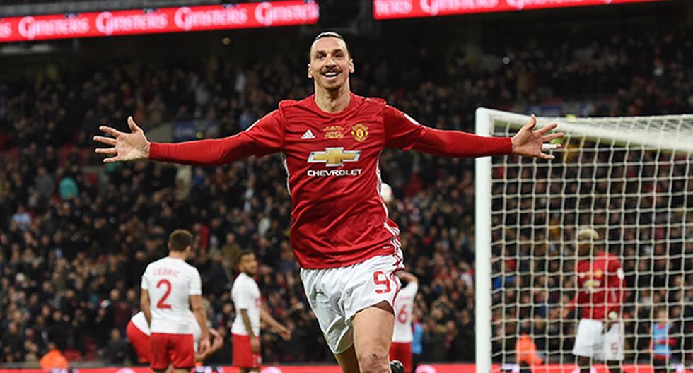 Con el gol agónico de Zlatan Ibrahimovic, Manchester United se quedó con la EFL Cup ante un Southampton que estuvo cerca de llevar la final a tiempo extra. (Foto: EFE)