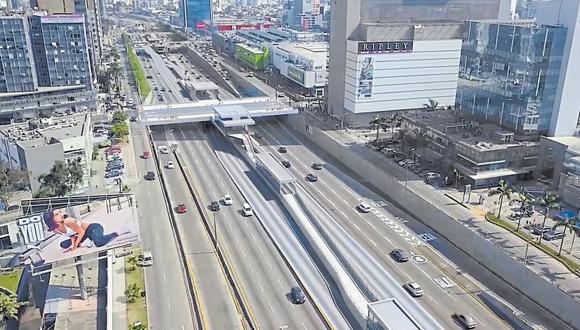 Esta es una recreación en 3D hecha por la Municipalidad de Lima de lo que será la estación Andrés Reyes del Metropolitano, en San Isidro. Esta contará con tres andenes para pasajeros. Está a una cuadra de Canaval y Moreyra.