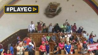 Venezuela: violento ingreso de chavistas al Parlamento [VIDEOS]