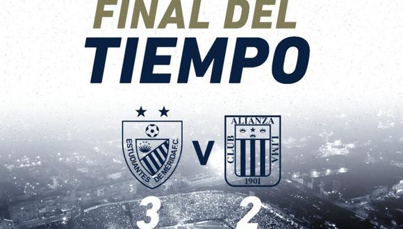 Alianza Lima perdió 3-2 contra Estudiantes de Mérida en Venezuela por la Copa Libertadores | Foto: Alianza Lima