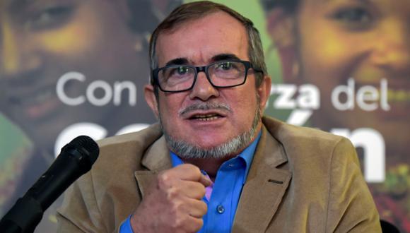 Rodrigo Londoño, alias 'Timochenko', antiguo líder de la extinta guerrilla FARC. (Foto: AFP)