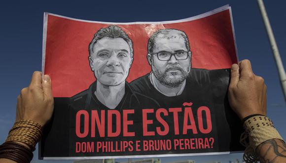 Dom Phillips (izq) y Bruno Araújo Pereira desaparecieron en 5 de junio en la Amazonía de Brasil. (EFE/ Joédson Alves).