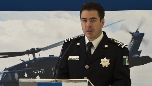 Luis Cárdenas Palomino, que fue jefe de la División de Seguridad Regional de la Policía Federal de México, habla durante una conferencia de prensa el 2 de septiembre de 2012. (Foto de OMAR TORRES / AFP).