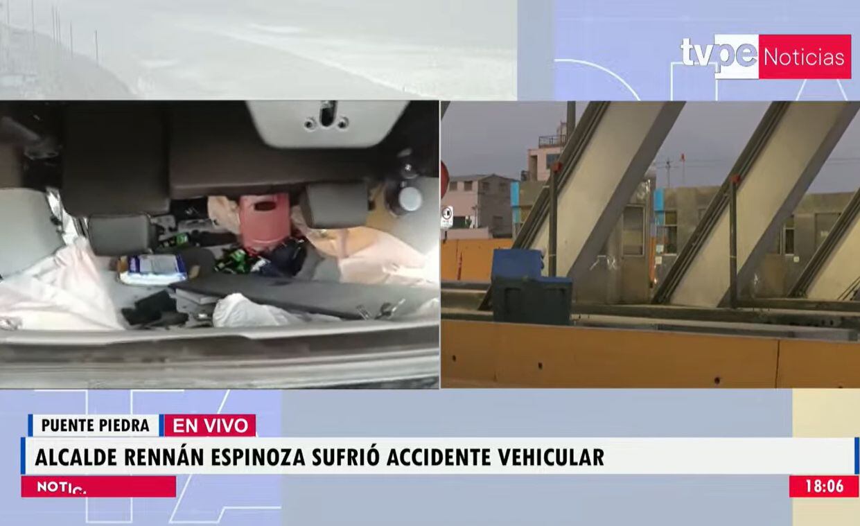 En el vehículo que viajaba Rennán Espinoza había botellas de cerveza, según TV Perú Noticias