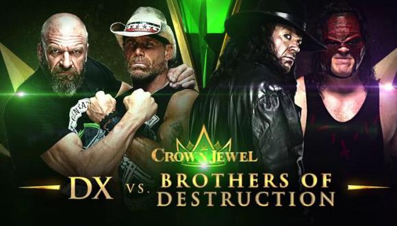 Triple H y Shawn Michaels volverán a ser DX para enfrentar a los 'hermanos de la destrucción' en Crown Jewel | Foto: WWE