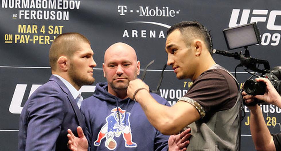 Khabib Nurmagomedov y Tony Ferguson se vieron previo a UFC 209 | Foto: Getty