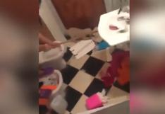 YouTube: esta chica intentó matar una rata en el baño y mira lo que ocurrió