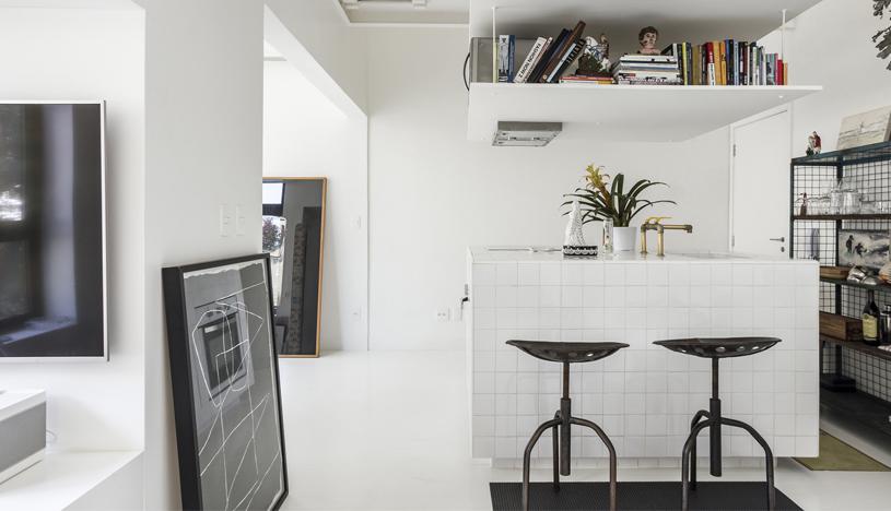 El  Atelier Branco diseñó un departamento completamente funcional para una sola persona. Este lugar destaca por su marcado estilo minimalista. (Foto: Atelier Branco Arquitetura)