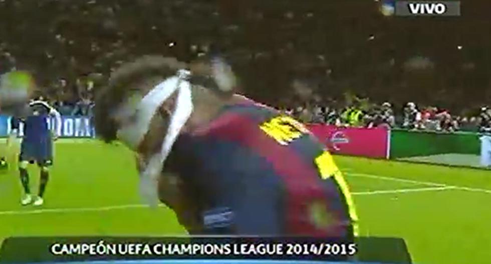 Neymar y su emoción por ganar la Champions League (Foto: Captura)