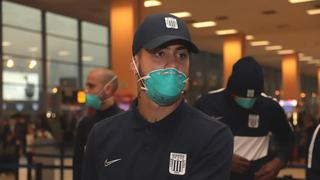 Alianza Lima: futbolistas viajaron a Argentina con mascarillas para protegerse del coronavirus