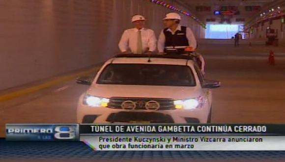 Callao: túnel de la Av. Néstor Gambetta sigue sin ser abierto