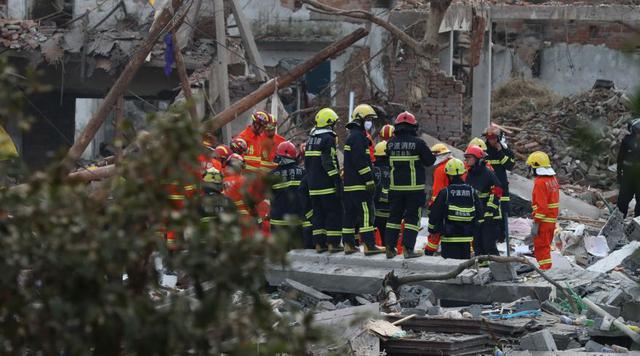 Las primeras imágenes tras la explosión en la ciudad portuaria de China. (Foto: AFP)