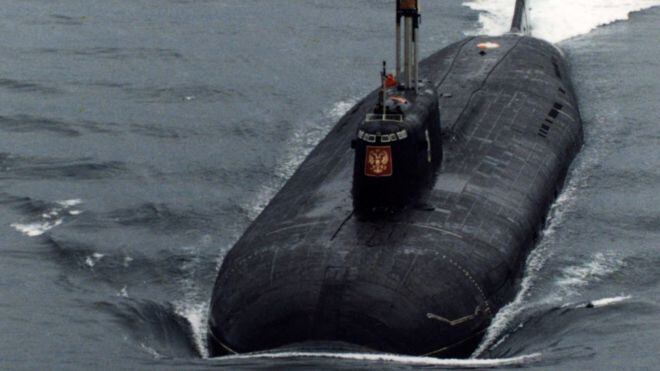 The K-141 Kursk nuclear submarine sank on August 12, 2000. (GETTY IMAGES)