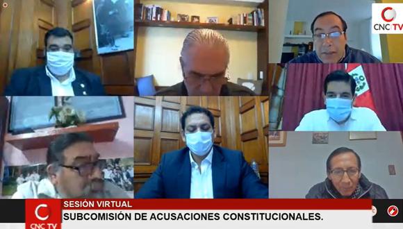 La Subcomisión de Acusaciones Constitucionales. (Congreso TV)