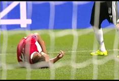 Champions League: jugador recibe pelotazo en la cara y queda inconsciente