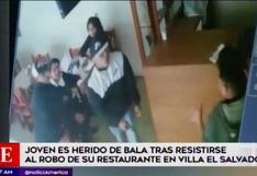 Villa El Salvador: joven fue herido de bala tras resistirse a robo en restaurante