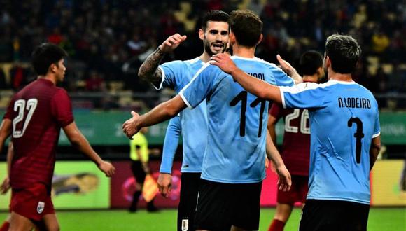 Uruguay afronta la final de la China Cup tras golear a Uzbekistán, mientras que Tailandia ganó su boleto gracias una victoria frente al anfitrión. (Foto: Twitter @Uruguay)