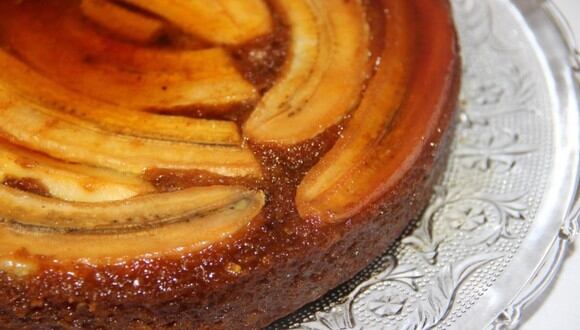 Esta receta de pastel volteado de plátano es ideal para la merienda. (Foto: Pixabay)