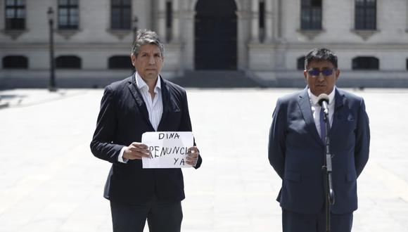 El Partido Morado reiteró su pedido a la presidenta Dina Boluarte para que renuncie al cargo. (Foto: Renzo Salazar / @photo.gec)