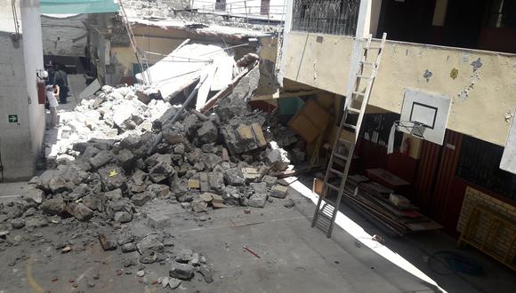 Arequipa: infraestructura de varios colegios al borde del colapso. (Foto: Zenaida Condori)