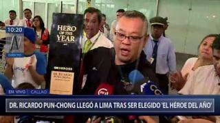 Ricardo Pun-Chong vuelve a Lima tras ser elegido ‘Héroe del Año’ por CNN