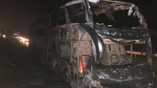 Áncash: bus interprovincial se incendió en carretera Panamericana Norte