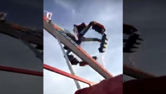 Fila de asientos de juego mecánico se desprendió y salió volando en un parque de diversiones de Ohio.