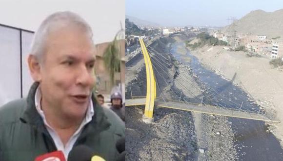 Alcalde de Lima, Luis Castañeda Lossio, se pronunció sobre los retrasos en la reconstrucción del puente Solidaridad, en el límite de El Agustino y San Juan de Lurigancho. (RPP/El Comercio)