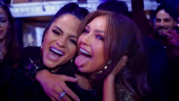 Natti Natasha y Thalía en el video de "No me acuerdo"