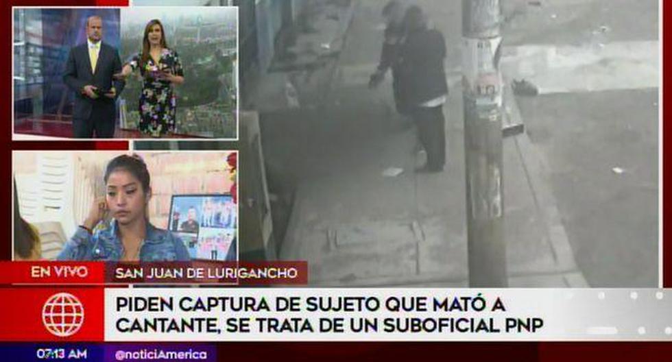 Esposa de la víctima, exige la rápida captura del suboficial PNP Andy Giuseppe Laupa Torres, quien asesinó a balazos a Marco Antonio Porras Turpo y Talo Taipe Flores. (Video: América TV)