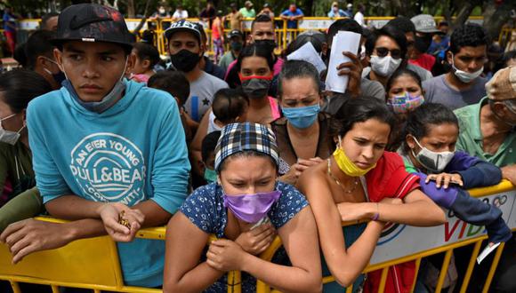 Los migrantes venezolanos en Cali, Colombia. (Foto: Archivo / AFP / Luis ROBAYO).